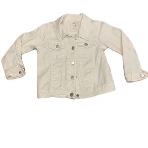 Girls White Denim Jacket